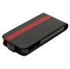 iPhone 4 / 4S Dolce Vita Flip Style Leather Case - Black / Stripe